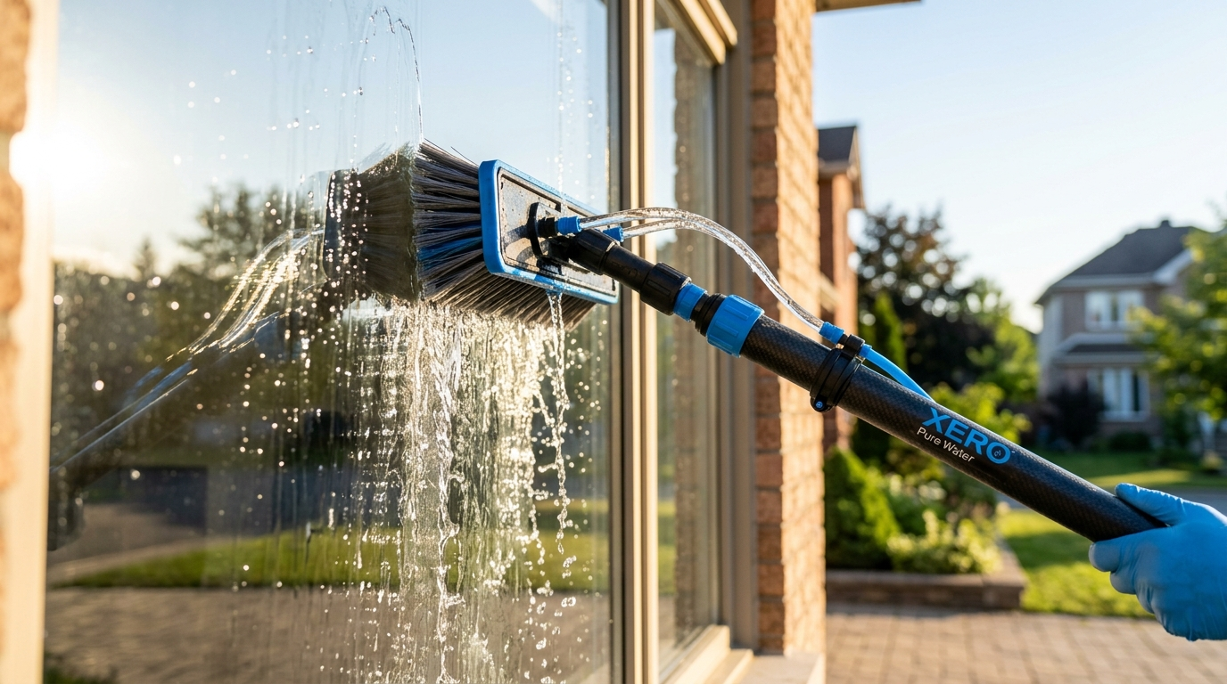 Lavage de vitres à l'eau pure